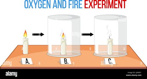 Oxygen and fire science experiment illustration Stock Vector Image ...