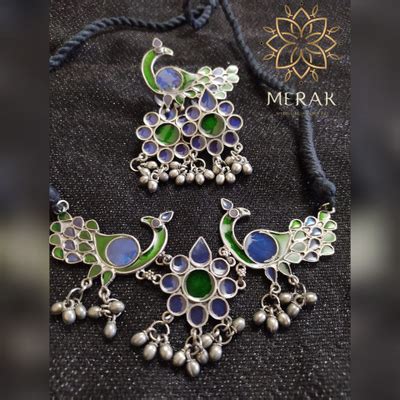 Peacock Statement Afgan Necklace