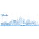 Outline Helsinki Finland City Skyline With Blue Buildings Vectors