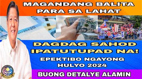 GOOD NEWS PARA SA LAHAT NG MGA MANGGAGAWA DAGDAG UMENTO SA SWELDO