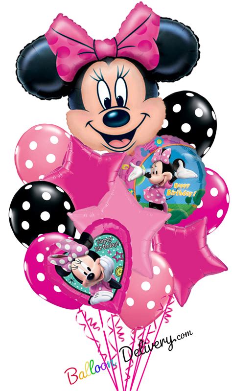 Minnie Mouse Deluxe Balloon Centerpiece Bouquet