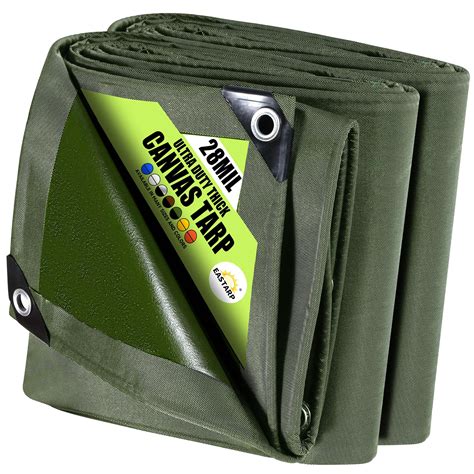 Amazon Eastarp 6x8 FT Green Ultra Heavy Duty Tear Resistant Canvas