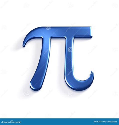 Pi Number Mathematical Symbol D Render Illustration Stock