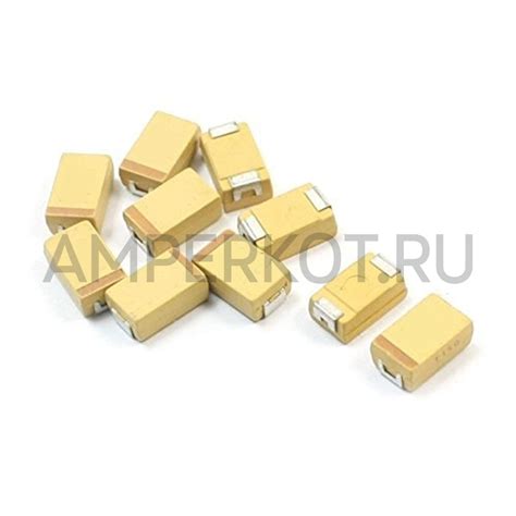 Купить Танталовый SMD конденсатор 100 uf 107С 16V 7343 D в Москве