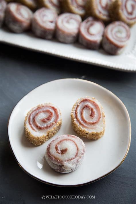 Mochi Gulung Steamed Mochi Rolls With Red Bean Paste