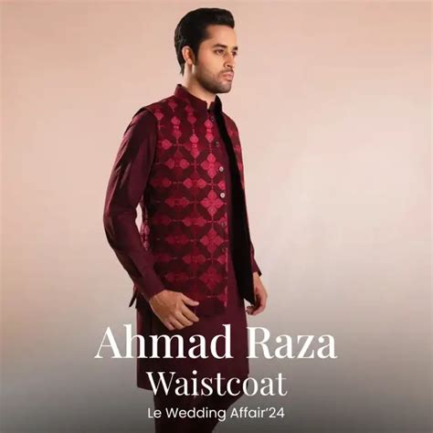 ahmad raza waistcoat le wedding affair collection  sanaullah store