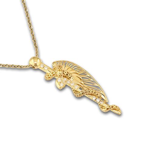 Kouzoupis Women's Jewellery | Hermes Caduceus Gold Pendant