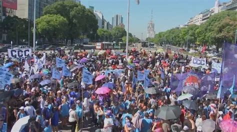 Corte Total En El Obelisco Por Una Protesta De Organizaciones Sociales Tn