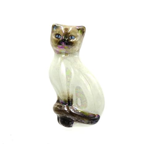 Vintage Porcelain Siamese Cat Pin By Avon