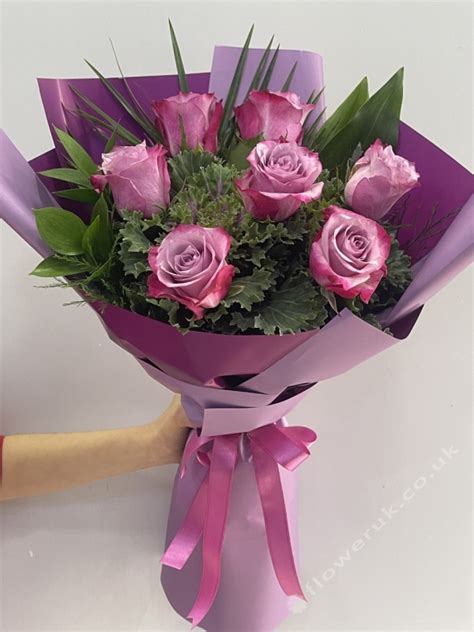 7 Purple Rose Bouquet, Purple Rose Bouquet, Purple Roses Bouquet