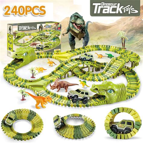 Buy Earsoon Dinosaur Race Track Car Toy Set Pcs Flexible Train