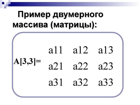 Двумерные массивы - презентация онлайн