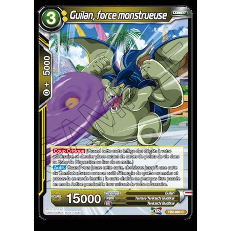 Fr Dragon Ball Super Carte Tb C Guilan Force Monstrueuse