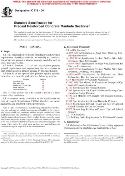 Astm C Standard Specification For Precast Reinforced Concrete