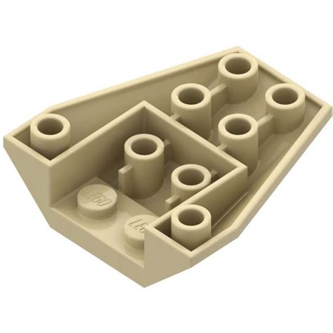 LEGO Tan Wedge 4 X 4 Triple Inverted Without Reinforced Studs 4855