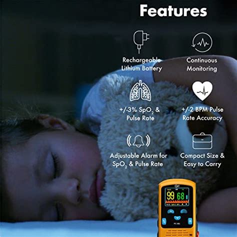 Cmi Health Rechargeable Pulse Oximeter Continuous Infant Monitoring