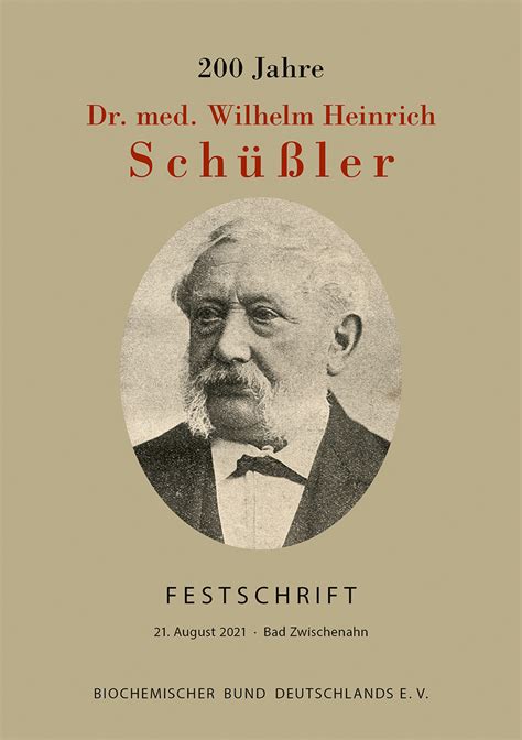 200 Jahre Dr Schüßler Festschrift Wilhelm Heinrich Schüßler