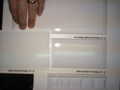 Comparison Of Backsplash Tile Options White Glass Tile Current Choice Vs Ceramic Subway