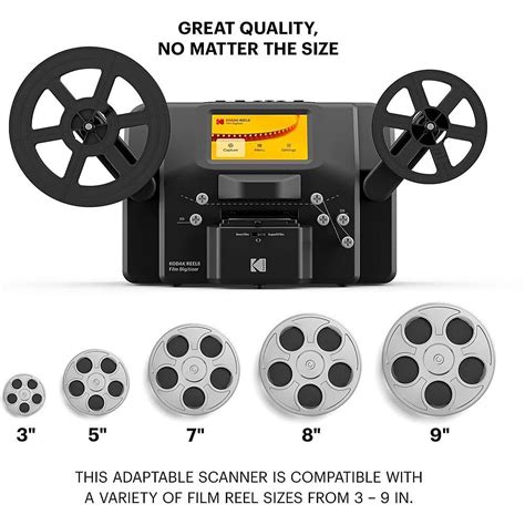 Kodak Reels Film Scanner And Converter For Mm And Super Film Black