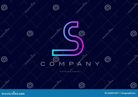 Pink Blue S Alphabet Letter Logo Icon Creative Template For A Company