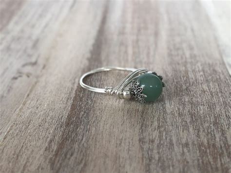 Anillo De Piedra Preciosa Envuelto En Alambre Etsy Espa A