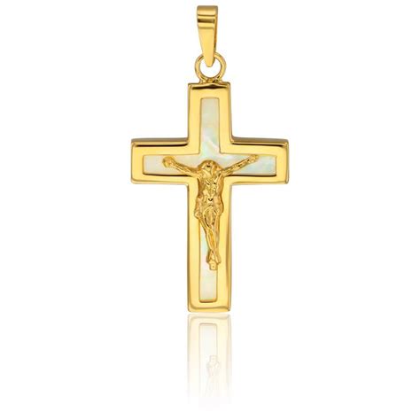 Pendentif Croix Christ Et Or Jaune Vandona Ocarat