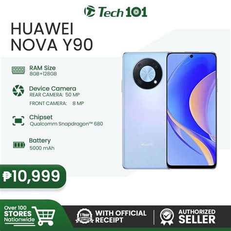 Huawei Nova Y90 8gb128gb Smartphone Android For Online Class Authentic Lazada Ph