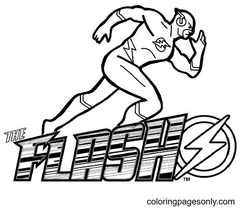 The Flash Coloring Page Page For Kids And Adults - Coloring Home