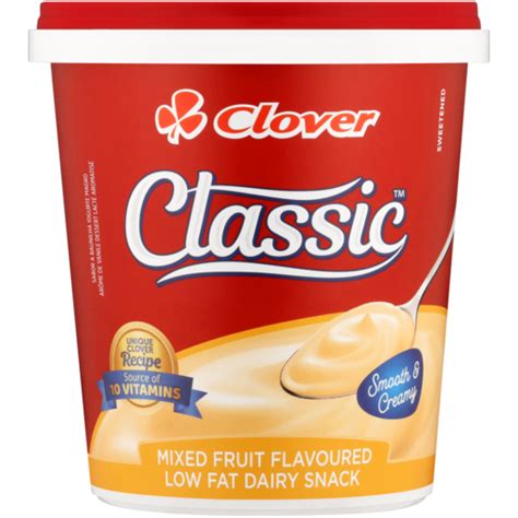 Clover Classic Mixed Fruit Flavoured Low Fat Dairy Snack 1kg Fat Free