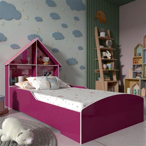 Cama Infantil Casinha Gelius M Veis Pink Ploc Leroy Merlin