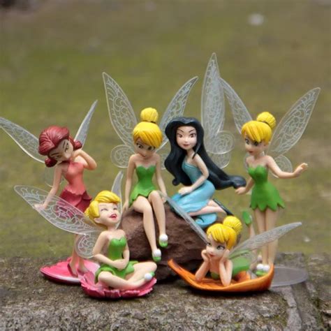 Tinkerbell Tinker Bell Fairy Girls Dolls 6pcs Figures Cake Topper Party