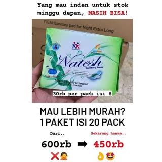 Jual Pembalut Natesh Paket Hemat Natesh Night Extra Long Natesh