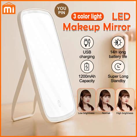 Xiaomi Jordan & Judy กระจกแต่งหน้า LED Lighted Makeup Mirror กระจก ...