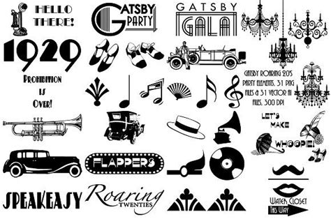 Gatsby Roaring 20s Png And Vectors By Frankiesdaughtersdesign On