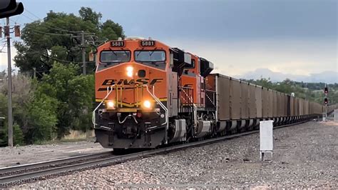 BNSF 5881 Leading NB Empty Energy Coal Train With Two DP Units 6 3