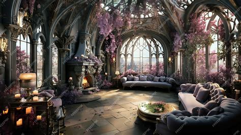 Premium Photo | Beautiful room in fantasy style