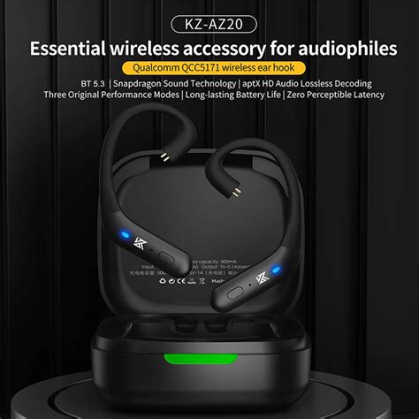 Kz Az Auriculares Inal Mbricos Con Gancho Para La Oreja Aud Fonos Con