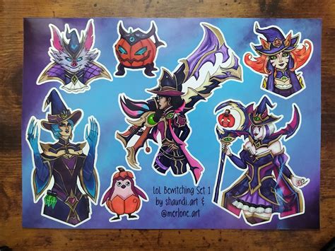 League Of Legends Bewitching Stickers Anivia Neeko Cassiopeia Senna