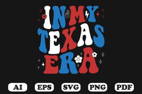 In My Texas Era Retro Wavy Svg Graphic By Hosneara 4767 · Creative Fabrica