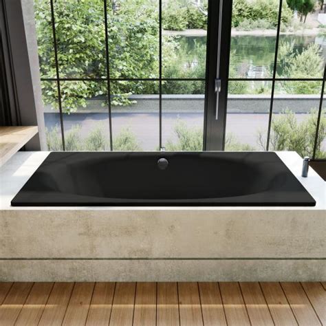 KALDEWEI ELLIPSO DUO Baignoire rectangulaire encastrée noir mat