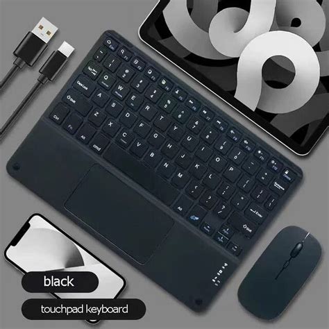 Touchpad Wireless Keyboard Portable Rechargeable 10‘‘ Keypads for ...