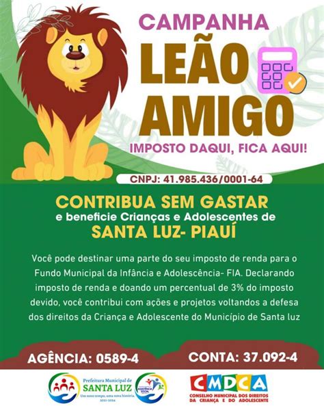 Conselho lança campanha Leão Amigo da Criança e do Adolescente em Santa Luz