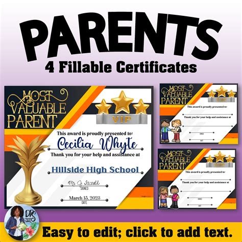 Certificate Of Appreciation For Parents 3