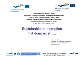 21 02 Segalas Sustainable Consumption PPT