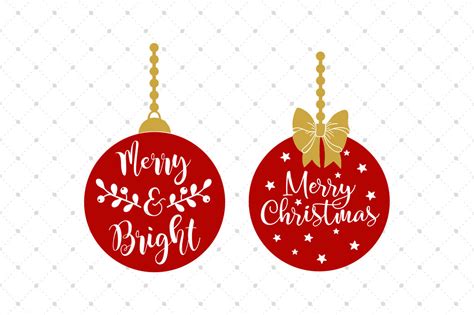 Christmas SVG Ornament Files By SVG Cut Studio | TheHungryJPEG