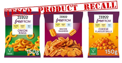 Tesco Product Recall Due To Undeclared Gluten In Free From Products