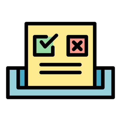 Icono De Elección De Votación Vector De Contorno Voto De Votación Caja