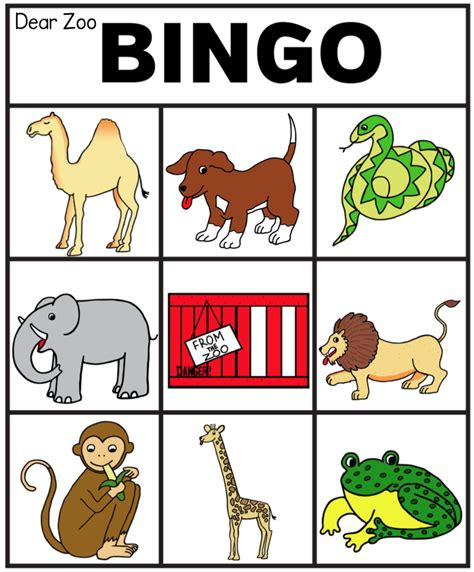 Free Printable Zoo Bingo Cards