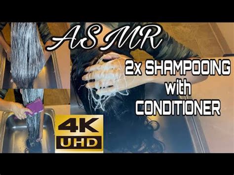 Asmr Washing Hair Shampoo Conditioner In Kitchen Sink Youtube