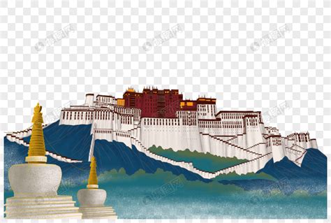 Potala Palace, Potala Palace, Snow Mountain, Beautiful China Free PNG ...